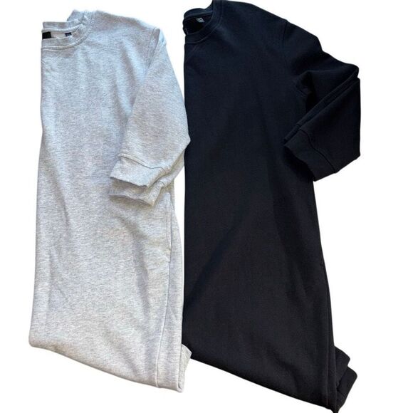 ATM Anthony Thomas melillo sweatshirt dress bundle black gray 3/4 sleeves pocket - Picture 1 of 11